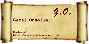 Gazsi Orsolya névjegykártya