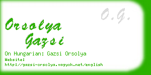 orsolya gazsi business card
